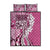 Aloha Vintage Plumeria Hawaiian Tapa Pattern Quilt Bed Set Pink Hawaiian Tapa Pattern - Polynesian Pride