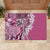 Aloha Vintage Plumeria Hawaiian Tapa Pattern Rubber Doormat Pink Hawaiian Tapa Pattern - Polynesian Pride