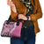 Aloha Vintage Plumeria Hawaiian Tapa Pattern Shoulder Handbag Pink Hawaiian Tapa Pattern - Polynesian Pride