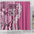 Aloha Vintage Plumeria Hawaiian Tapa Pattern Shower Curtain Pink Hawaiian Tapa Pattern - Polynesian Pride