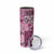 Aloha Vintage Plumeria Hawaiian Tapa Pattern Skinny Tumbler Pink Hawaiian Tapa Pattern - Polynesian Pride