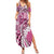 Aloha Vintage Plumeria Hawaiian Tapa Pattern Summer Maxi Dress Pink Hawaiian Tapa Pattern - Polynesian Pride