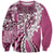 Aloha Vintage Plumeria Hawaiian Tapa Pattern Sweatshirt Pink Hawaiian Tapa Pattern - Polynesian Pride