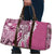 Aloha Vintage Plumeria Hawaiian Tapa Pattern Travel Bag Pink Hawaiian Tapa Pattern - Polynesian Pride
