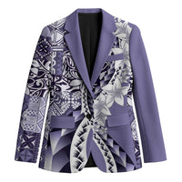 Aloha Vintage Plumeria Hawaiian Tapa Pattern Blazer Purple Hawaiian Tapa Pattern - Polynesian Pride