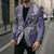 Aloha Vintage Plumeria Hawaiian Tapa Pattern Blazer Purple Hawaiian Tapa Pattern - Polynesian Pride