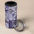 Aloha Vintage Plumeria Hawaiian Tapa Pattern 4 in 1 Can Cooler Tumbler Purple Hawaiian Tapa Pattern - Polynesian Pride
