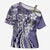 Aloha Vintage Plumeria Hawaiian Tapa Pattern Cross Shoulder Shirt Purple Hawaiian Tapa Pattern - Polynesian Pride