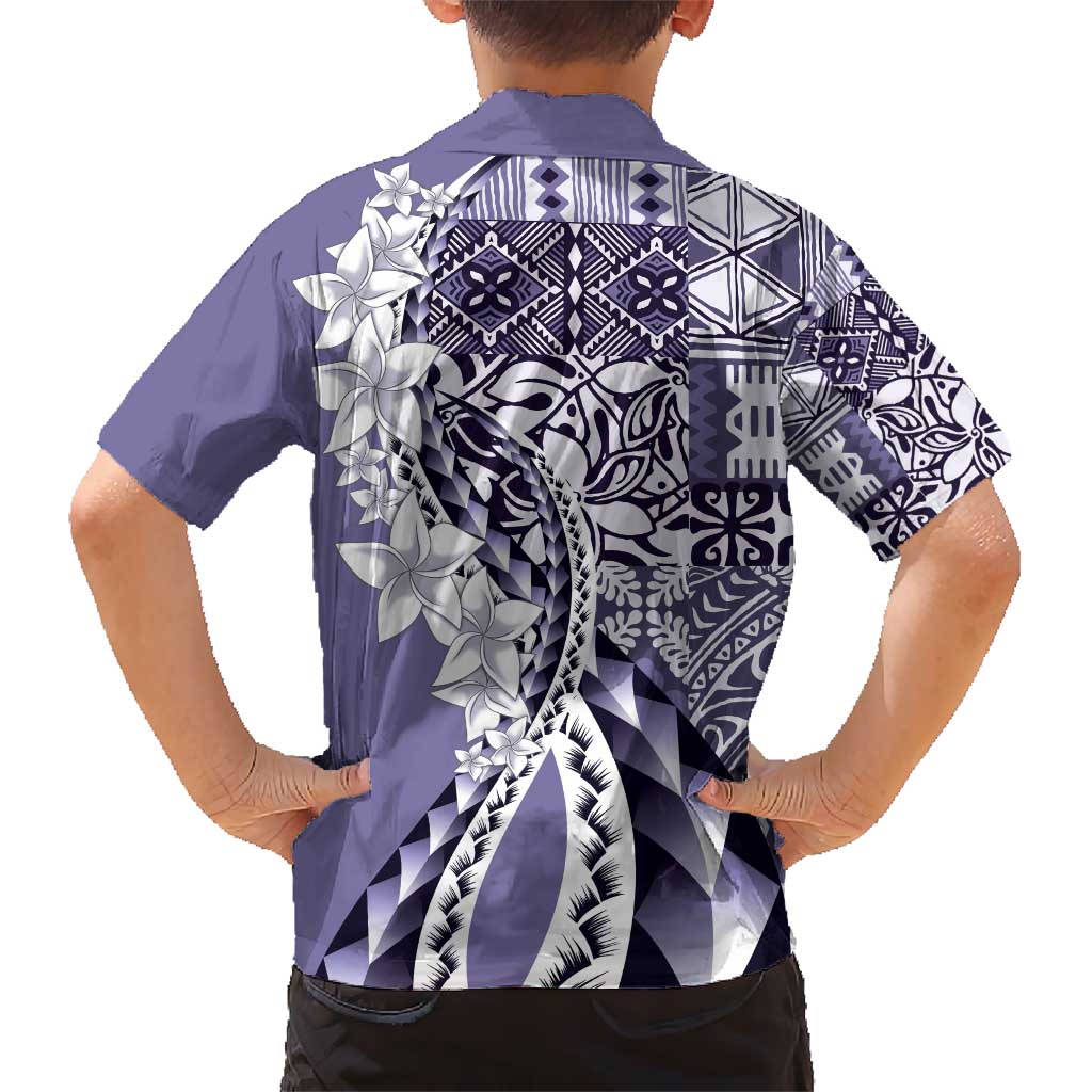 Aloha Vintage Plumeria Hawaiian Tapa Pattern Hawaiian Shirt Purple Hawaiian Tapa Pattern - Polynesian Pride