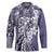 Aloha Vintage Plumeria Hawaiian Tapa Pattern Hockey Jersey Purple Hawaiian Tapa Pattern - Polynesian Pride