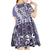 Aloha Vintage Plumeria Hawaiian Tapa Pattern Kid Short Sleeve Dress Purple Hawaiian Tapa Pattern - Polynesian Pride