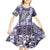 Aloha Vintage Plumeria Hawaiian Tapa Pattern Kid Short Sleeve Dress Purple Hawaiian Tapa Pattern - Polynesian Pride
