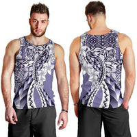 Aloha Vintage Plumeria Hawaiian Tapa Pattern Men Tank Top Purple Hawaiian Tapa Pattern - Polynesian Pride