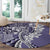 Aloha Vintage Plumeria Hawaiian Tapa Pattern Round Carpet Purple Hawaiian Tapa Pattern - Polynesian Pride