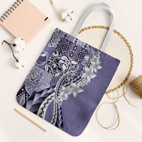 Aloha Vintage Plumeria Hawaiian Tapa Pattern Tote Bag Purple Hawaiian Tapa Pattern - Polynesian Pride