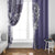 Aloha Vintage Plumeria Hawaiian Tapa Pattern Window Curtain Purple Hawaiian Tapa Pattern - Polynesian Pride