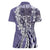 Aloha Vintage Plumeria Hawaiian Tapa Pattern Women Polo Shirt Purple Hawaiian Tapa Pattern - Polynesian Pride