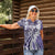 Aloha Vintage Plumeria Hawaiian Tapa Pattern Women Polo Shirt Purple Hawaiian Tapa Pattern - Polynesian Pride