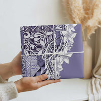 Aloha Vintage Plumeria Hawaiian Tapa Pattern Wrapping Paper Purple Hawaiian Tapa Pattern - Polynesian Pride