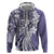 Aloha Vintage Plumeria Hawaiian Tapa Pattern Zip Hoodie Purple Hawaiian Tapa Pattern - Polynesian Pride