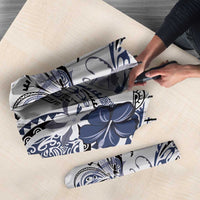 Polynesian Manta Ray Umbrella Blue Floral Turtle Tattoo - Polynesian Pride