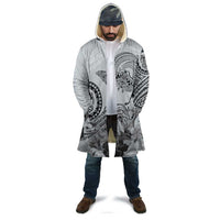 Polynesian Manta Ray Cloak Gray Floral Turtle Tattoo - Polynesian Pride