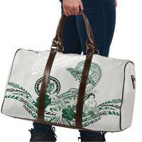 Polynesian Manta Ray Travel Bag Green Floral Turtle Tattoo - Polynesian Pride