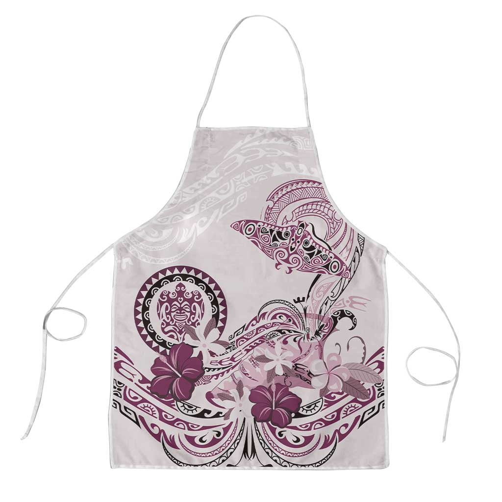 Polynesian Manta Ray Apron Pink Floral Turtle Tattoo - Polynesian Pride