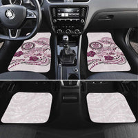 Polynesian Manta Ray Car Mats Pink Floral Turtle Tattoo - Polynesian Pride