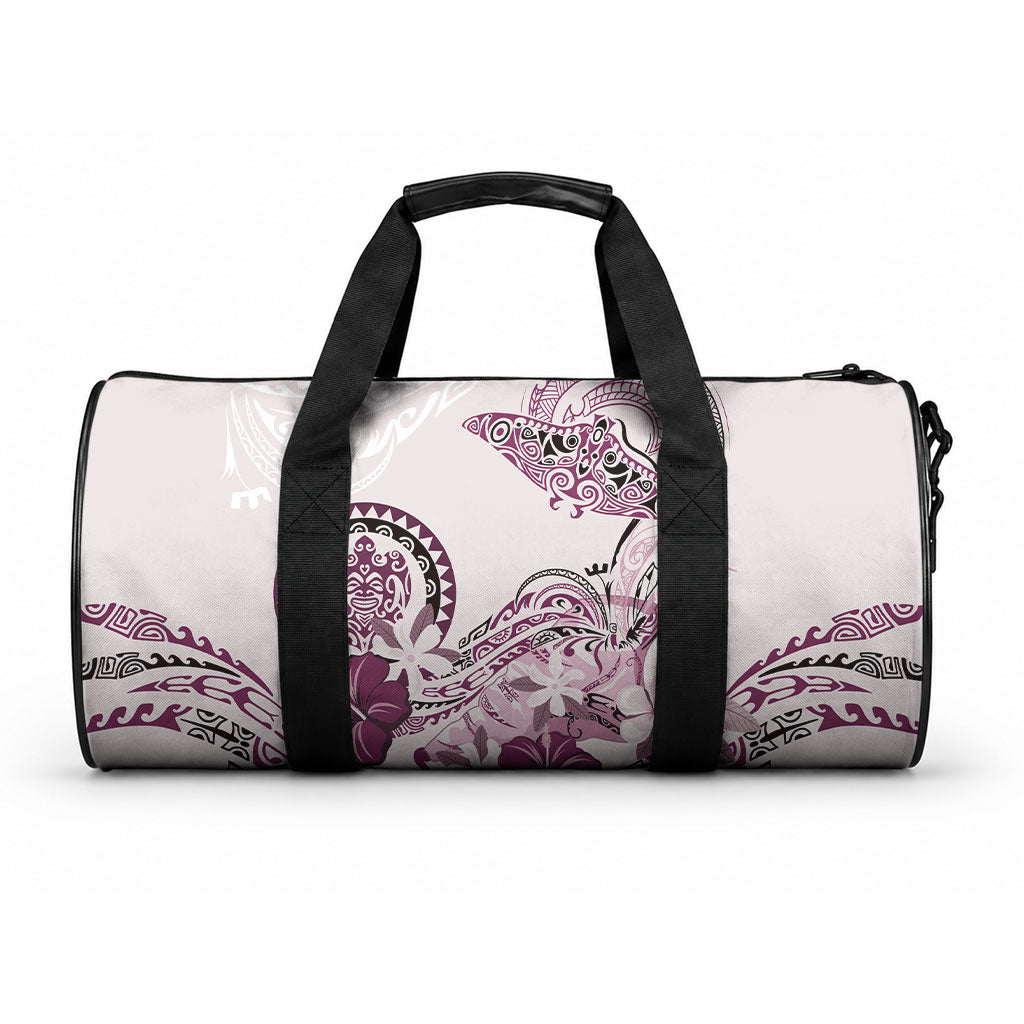 Polynesian Manta Ray Duffle Bag Pink Floral Turtle Tattoo LT9 One size Pink - Polynesian Pride