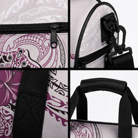 Polynesian Manta Ray Duffle Bag Pink Floral Turtle Tattoo LT9 - Polynesian Pride