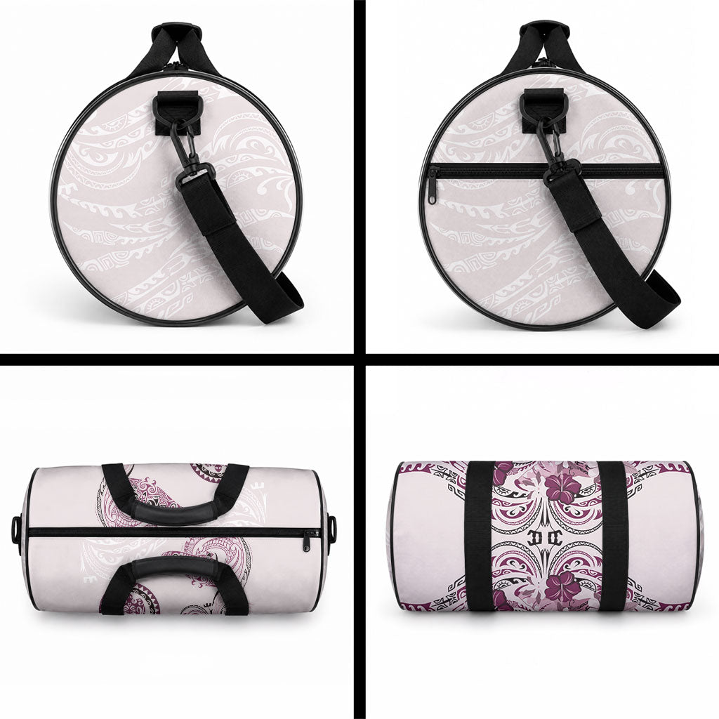Polynesian Manta Ray Duffle Bag Pink Floral Turtle Tattoo LT9 - Polynesian Pride