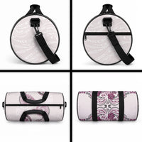 Polynesian Manta Ray Duffle Bag Pink Floral Turtle Tattoo LT9 - Polynesian Pride