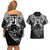 Custom New Zealand Rugby Couples Matching Off Shoulder Short Dress and Hawaiian Shirt Black Haka Dance With NZ Champions History LT9 - Polynesian Pride