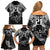 Custom New Zealand Rugby Family Matching Off Shoulder Short Dress and Hawaiian Shirt Black Haka Dance With NZ Champions History LT9 - Polynesian Pride