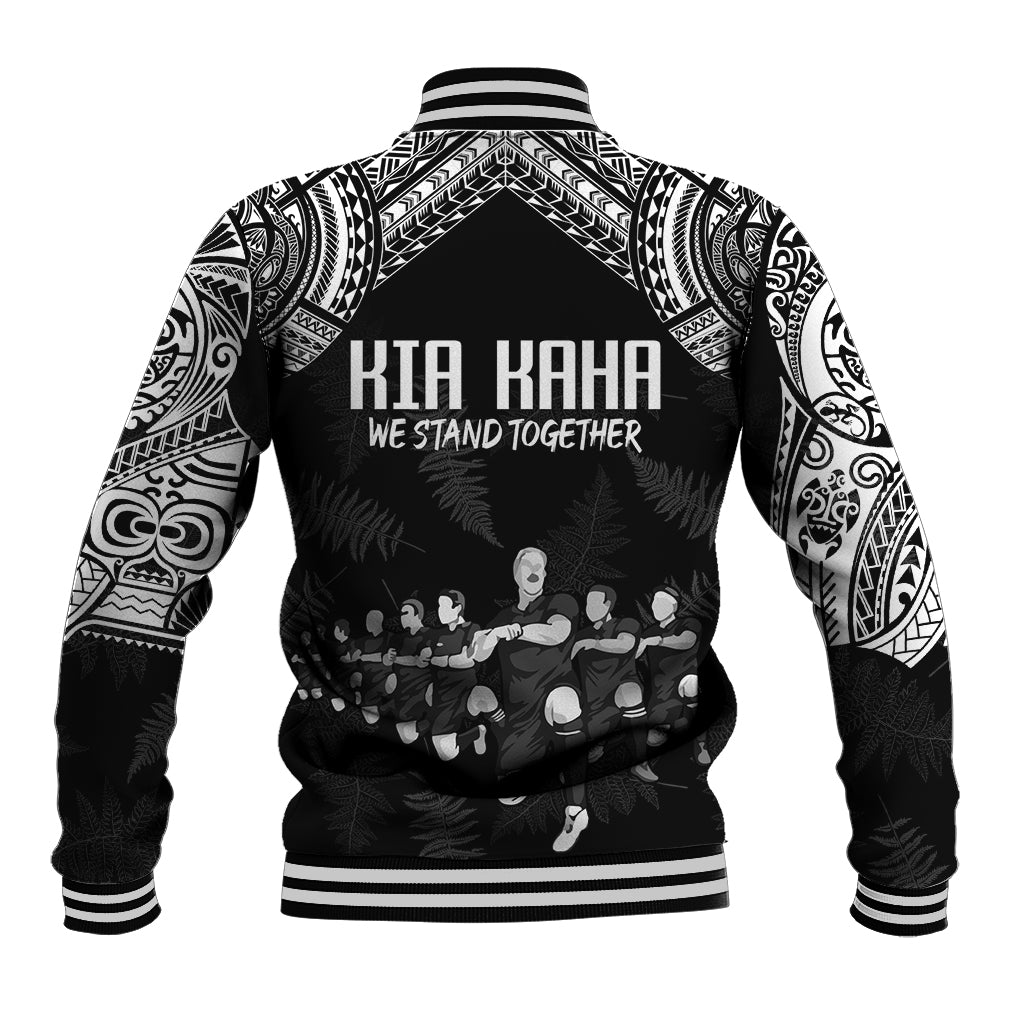 NZ Rugby Baseball Jacket Kapa Opango Maori Haka With Years of The All Black Champions LT9 - Polynesian Pride