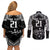 Custom NZ Rugby Couples Matching Off Shoulder Short Dress and Long Sleeve Button Shirt Kapa Opango Maori Haka With Years of The All Black Champions LT9 - Polynesian Pride