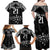 Custom NZ Rugby Family Matching Off Shoulder Maxi Dress and Hawaiian Shirt Kapa Opango Maori Haka With Years of The All Black Champions LT9 - Polynesian Pride