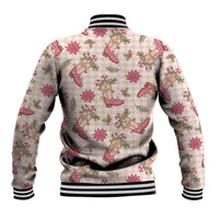 Beige Paniolo Palaka Hawaiian Cowgirl Christmas Baseball Jacket - Polynesian Pride