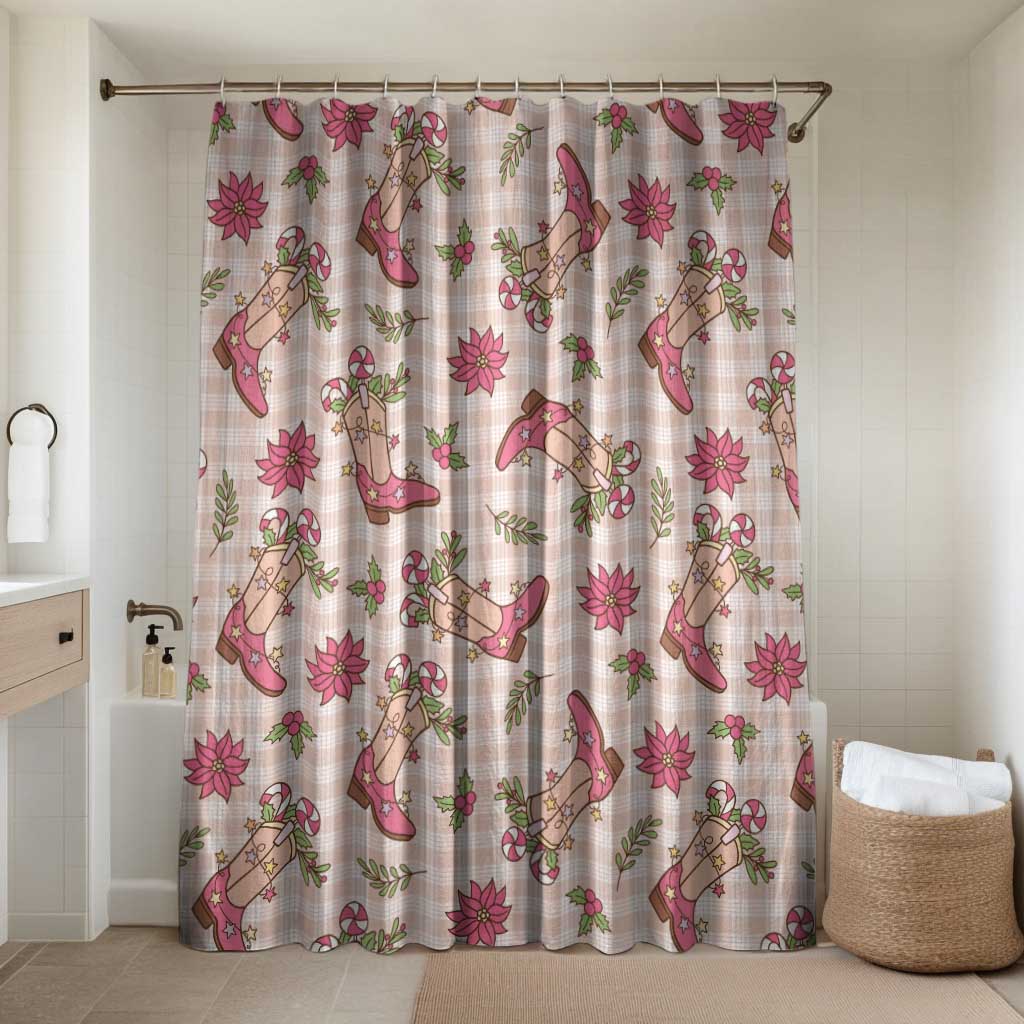 Beige Paniolo Palaka Hawaiian Cowgirl Christmas Bathroom Set - Polynesian Pride