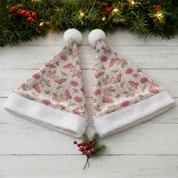 Beige Paniolo Palaka Hawaiian Cowgirl Christmas Santa Hat - Polynesian Pride