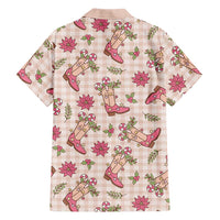 Beige Paniolo Palaka Hawaiian Cowgirl Christmas Family Matching Puletasi and Hawaiian Shirt LT9 - Polynesian Pride
