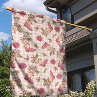 Beige Paniolo Palaka Hawaiian Cowgirl Christmas Garden Flag LT9 - Polynesian Pride