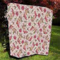 Beige Paniolo Palaka Hawaiian Cowgirl Christmas Quilt LT9 - Polynesian Pride