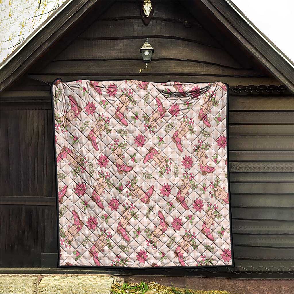 Beige Paniolo Palaka Hawaiian Cowgirl Christmas Quilt LT9 - Polynesian Pride