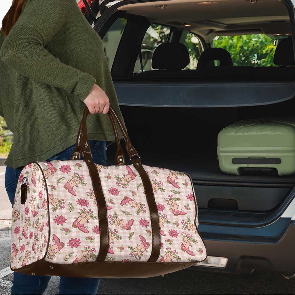 Beige Paniolo Palaka Hawaiian Cowgirl Christmas Travel Bag - Polynesian Pride