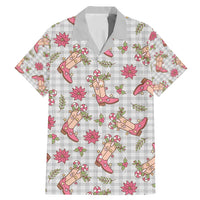 Gray Paniolo Palaka Hawaiian Cowgirl Christmas Family Matching Mermaid Dress and Hawaiian Shirt - Polynesian Pride