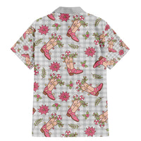 Gray Paniolo Palaka Hawaiian Cowgirl Christmas Family Matching Mermaid Dress and Hawaiian Shirt - Polynesian Pride
