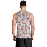 Gray Paniolo Palaka Hawaiian Cowgirl Christmas Men Tank Top - Polynesian Pride