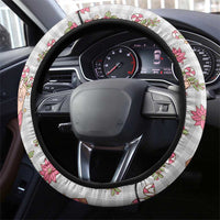 Gray Paniolo Palaka Hawaiian Cowgirl Christmas Steering Wheel Cover - Polynesian Pride